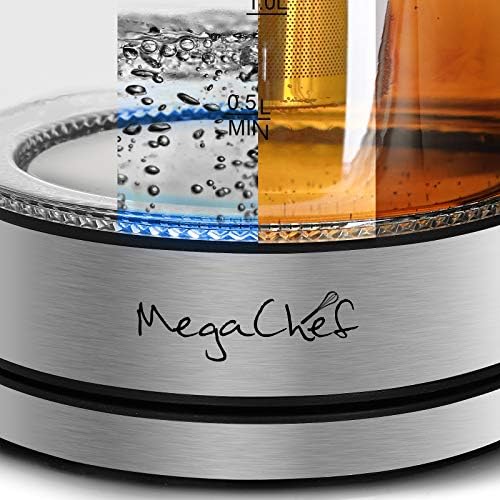 Megachef 18L Glass Electric Tea Kettle with Infuser