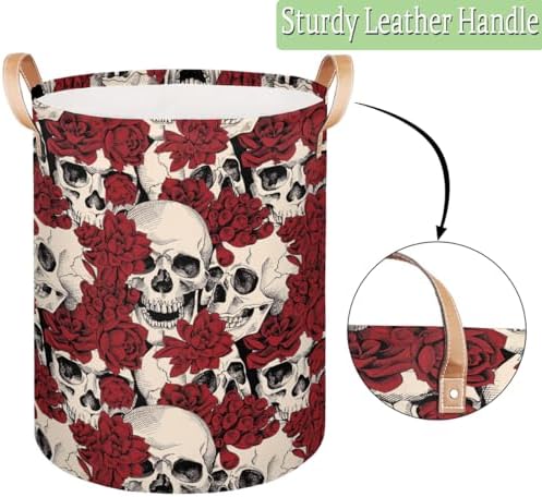 Gothic Skull Storage Jar with Leather Handle