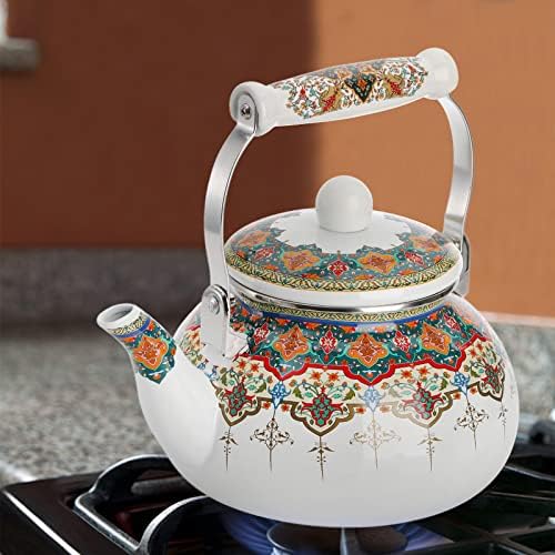 ZOOFOX Large Ceramic Teapot 26 Quart with Handle