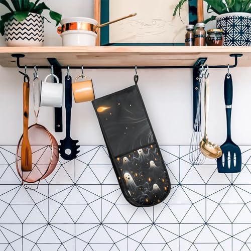 Halloween Spooky Double Oven Mitt Heat-Resistant for Baking and Cooking