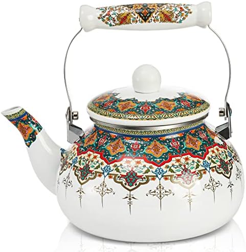 ZOOFOX Large Ceramic Teapot 26 Quart with Handle