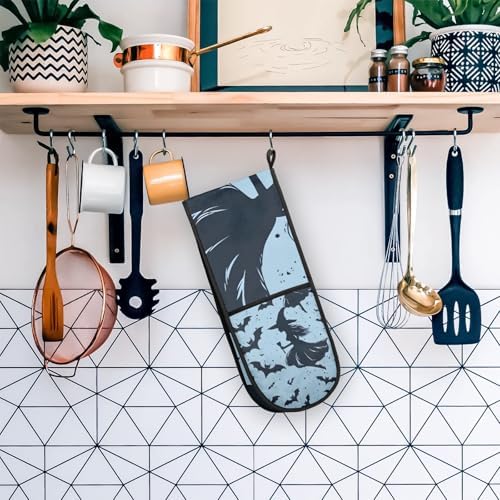 Halloween Bat Witch Oven Mitts