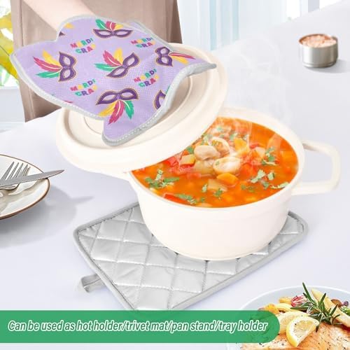 Mardi Gras Pot Holder Set - 2-Pack