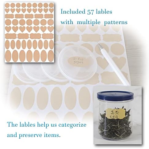 gocola Jar Lids for Oui - 12 Pack Clear with Labels