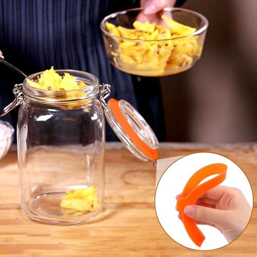 8-Piece Silicone Gasket Canning Rings Replacement Glass Jar Lids