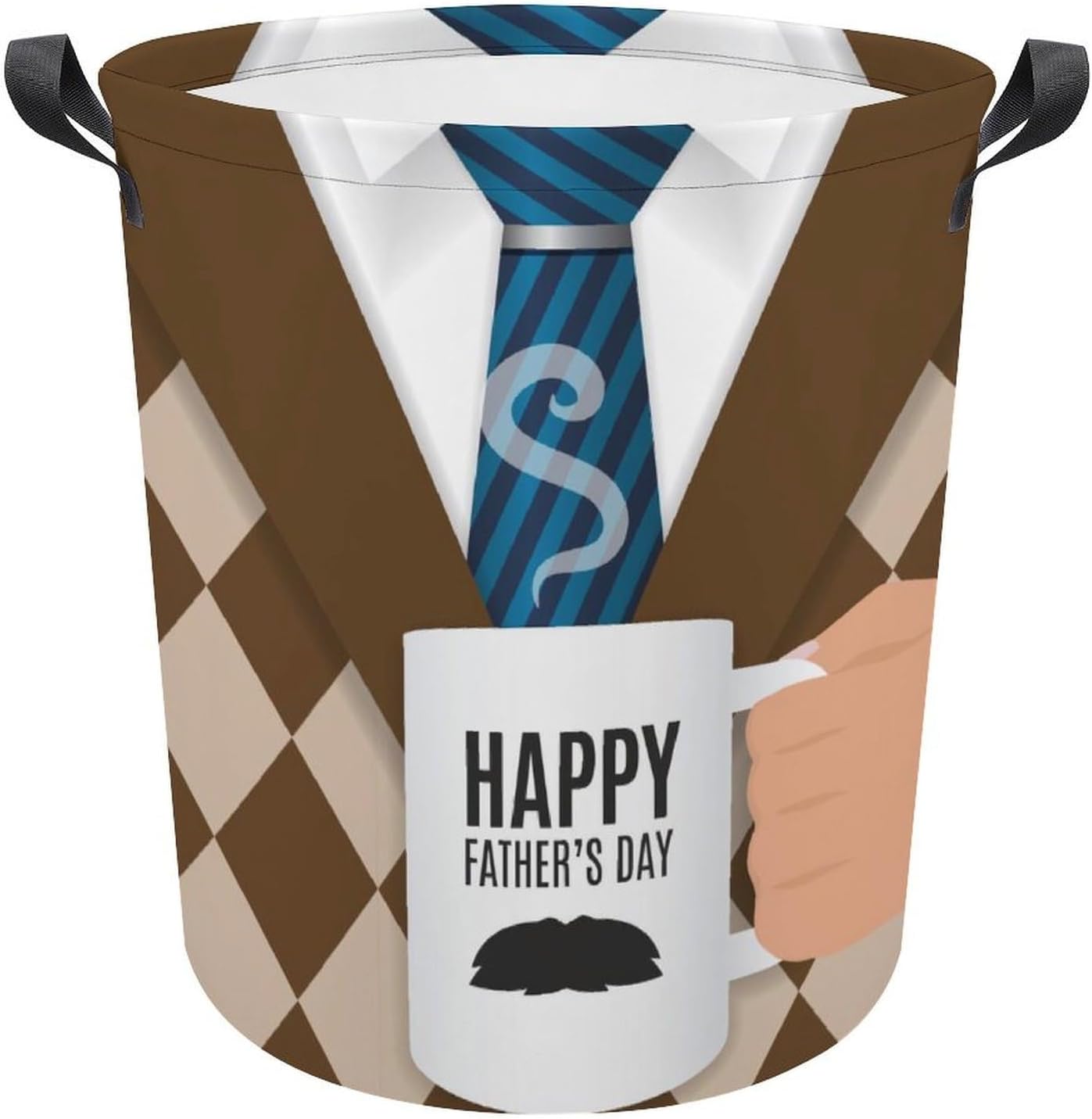 Happy Fathers Day Laundry Hamper with Handles