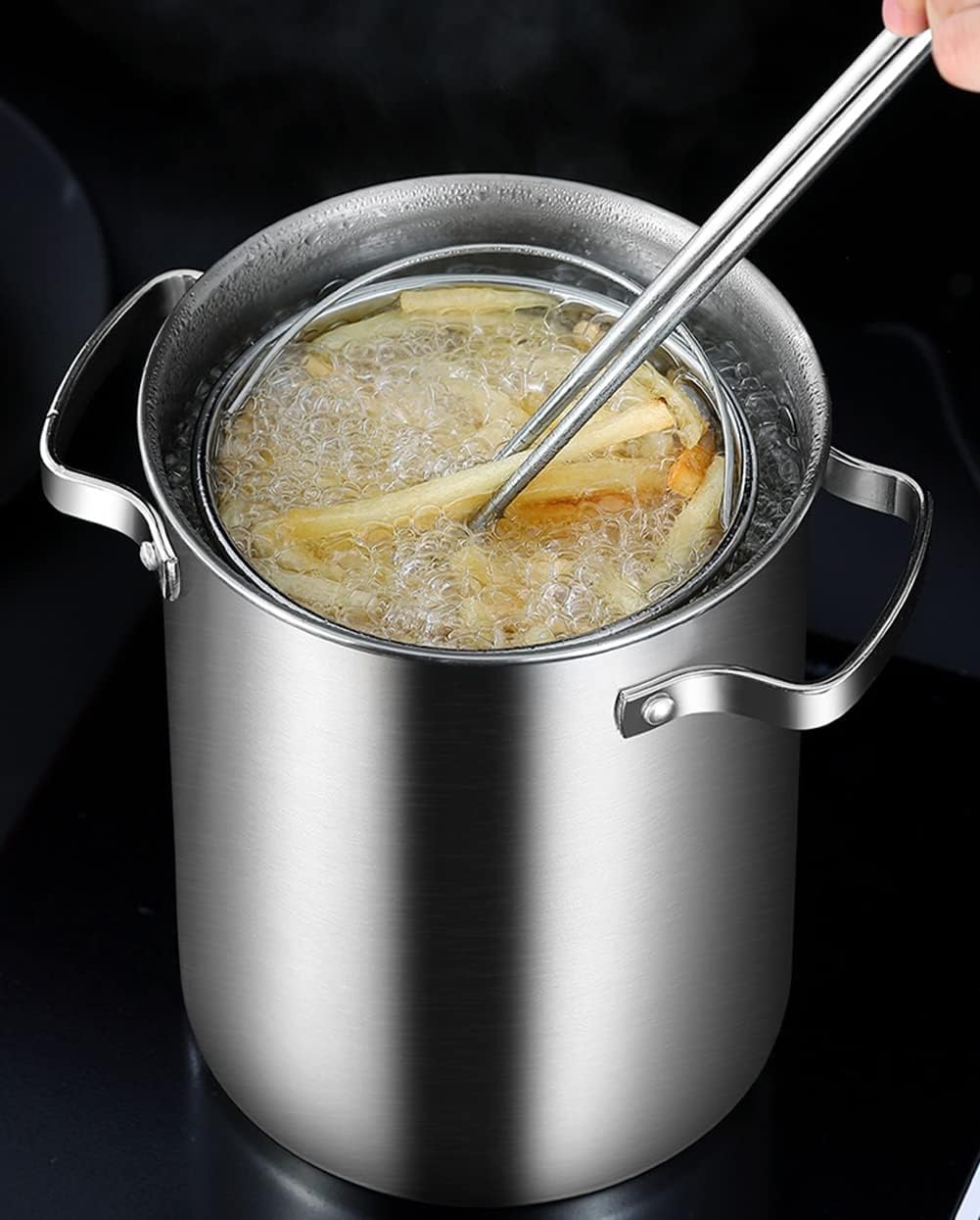 Versatile Asparagus Pasta Steamer 304 Stainless Steel Pot with Lid Strainer Basket