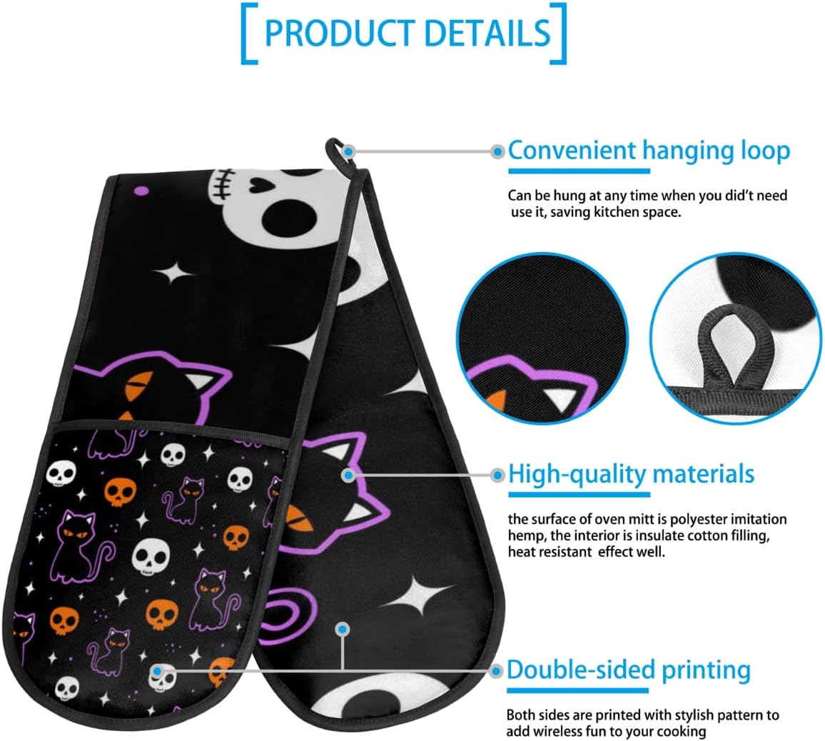 Halloween Spooky Skull Oven Mitt
