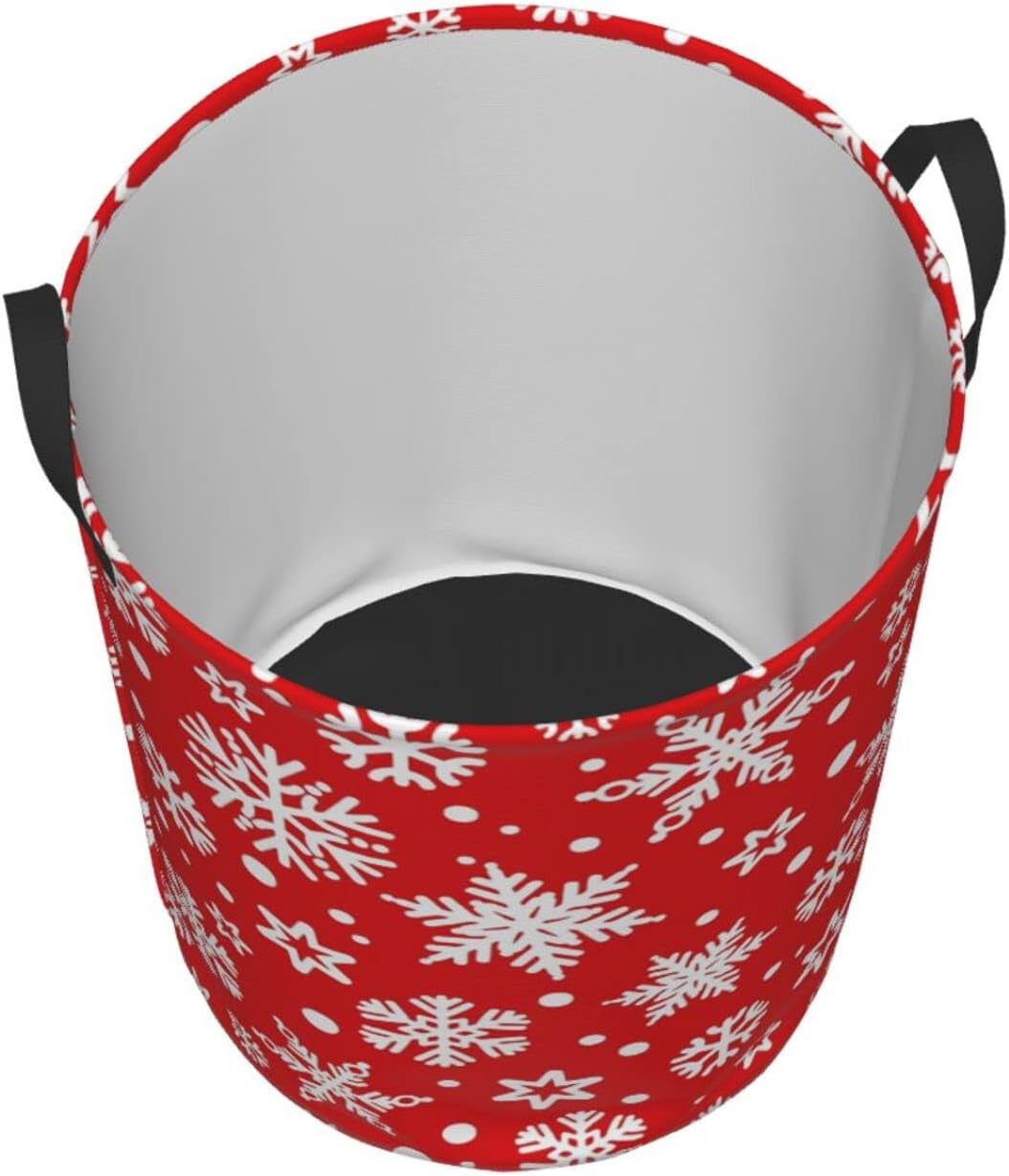 Collapsible Laundry Hamper with Handles Red