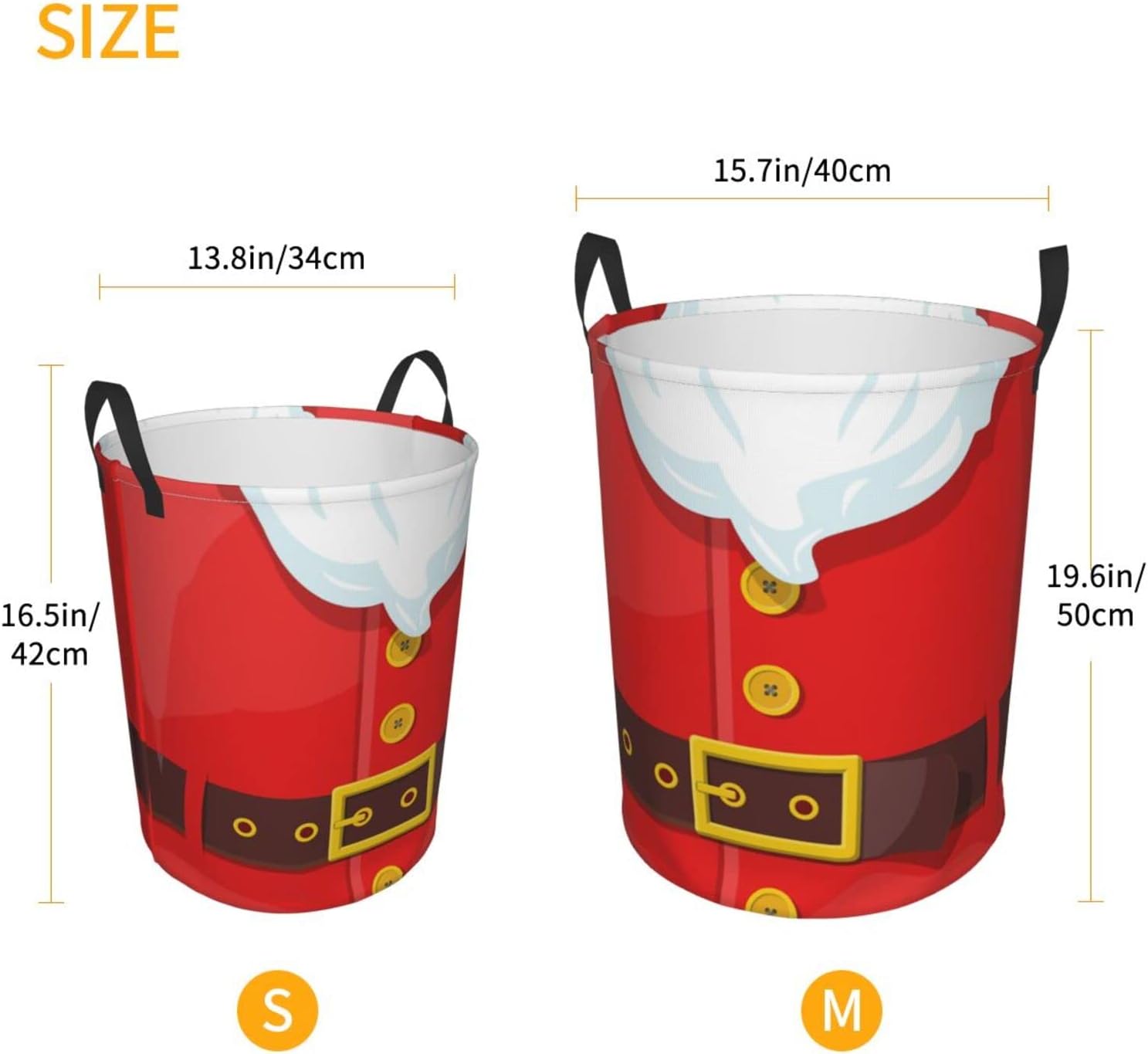 Christmas Collapse Laundry Hamper with Handles