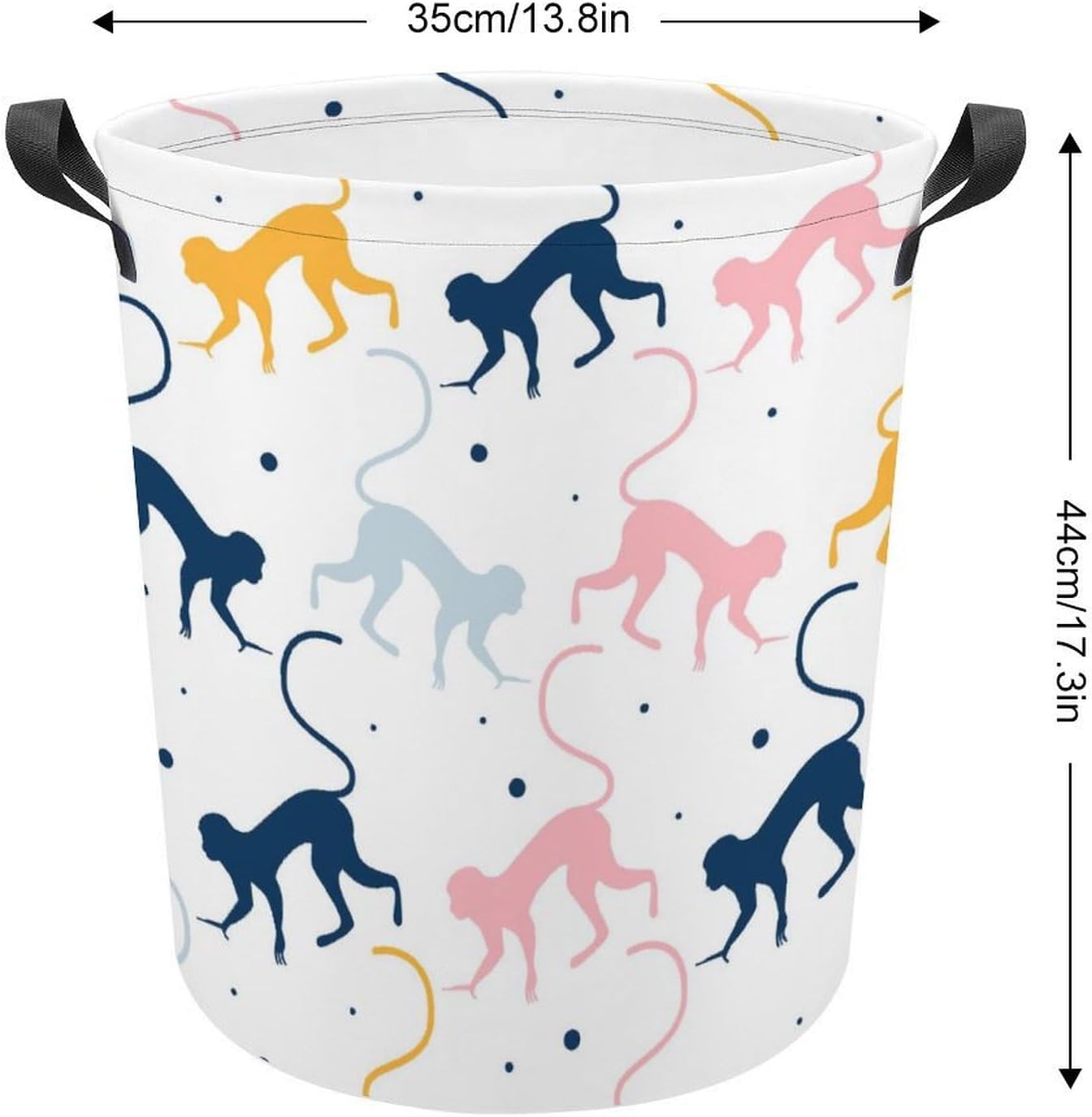 Meiko Abstract Monkey Pattern Storage Basket