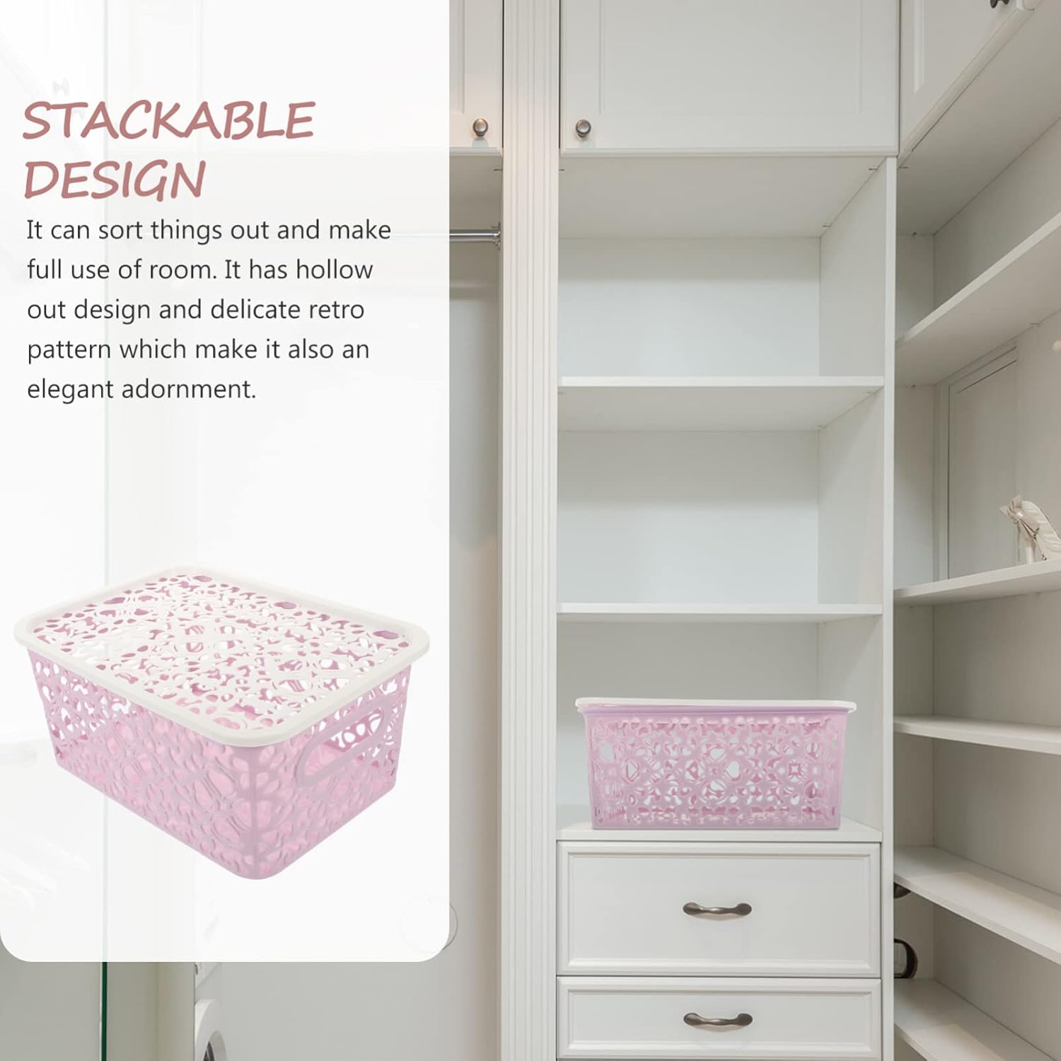 MAGICLULU Durable Hollow Storage Box - Neat Space-Saving for Laundry Organization
