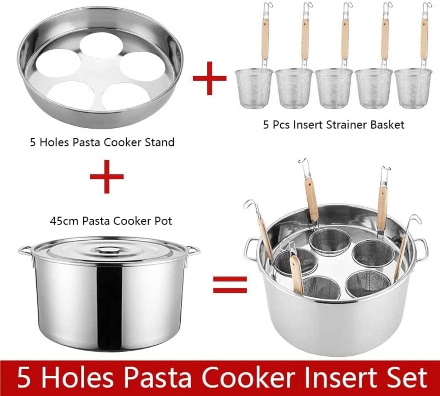 AttreX Pasta Cooker Pot And Insert Set