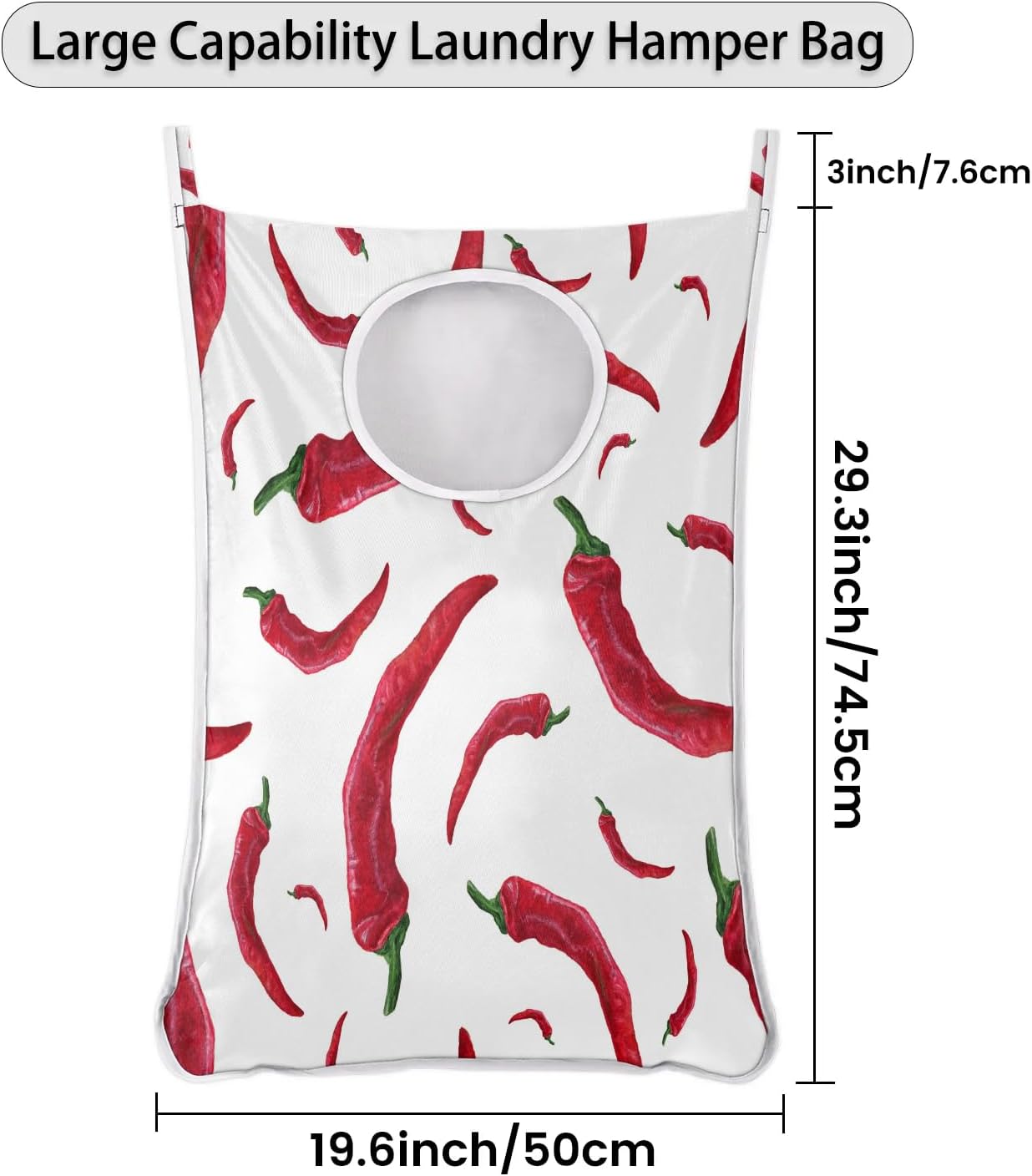 Hanging Laundry Hamper Bag - Compact Sturdy for Dirty Clothes