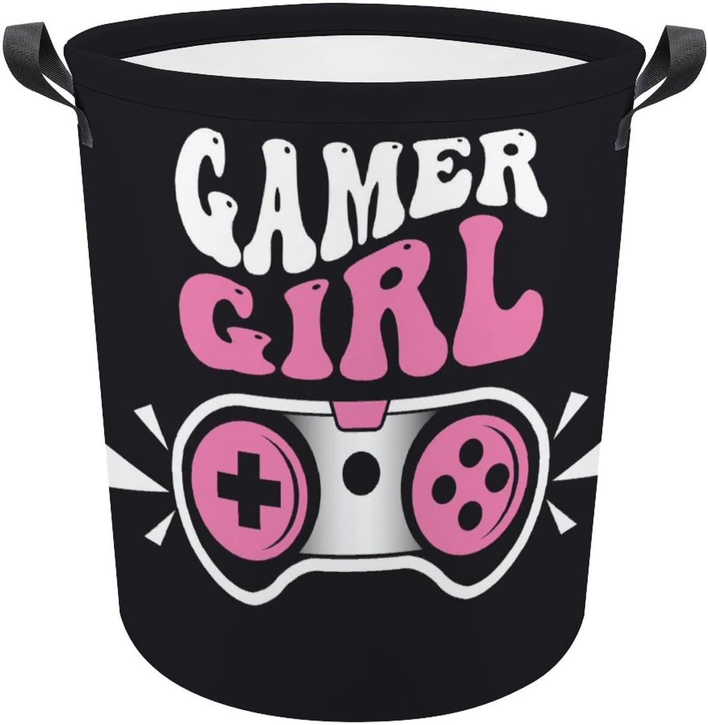 Gaming Pink Controller Large Laundry Hamper Basket