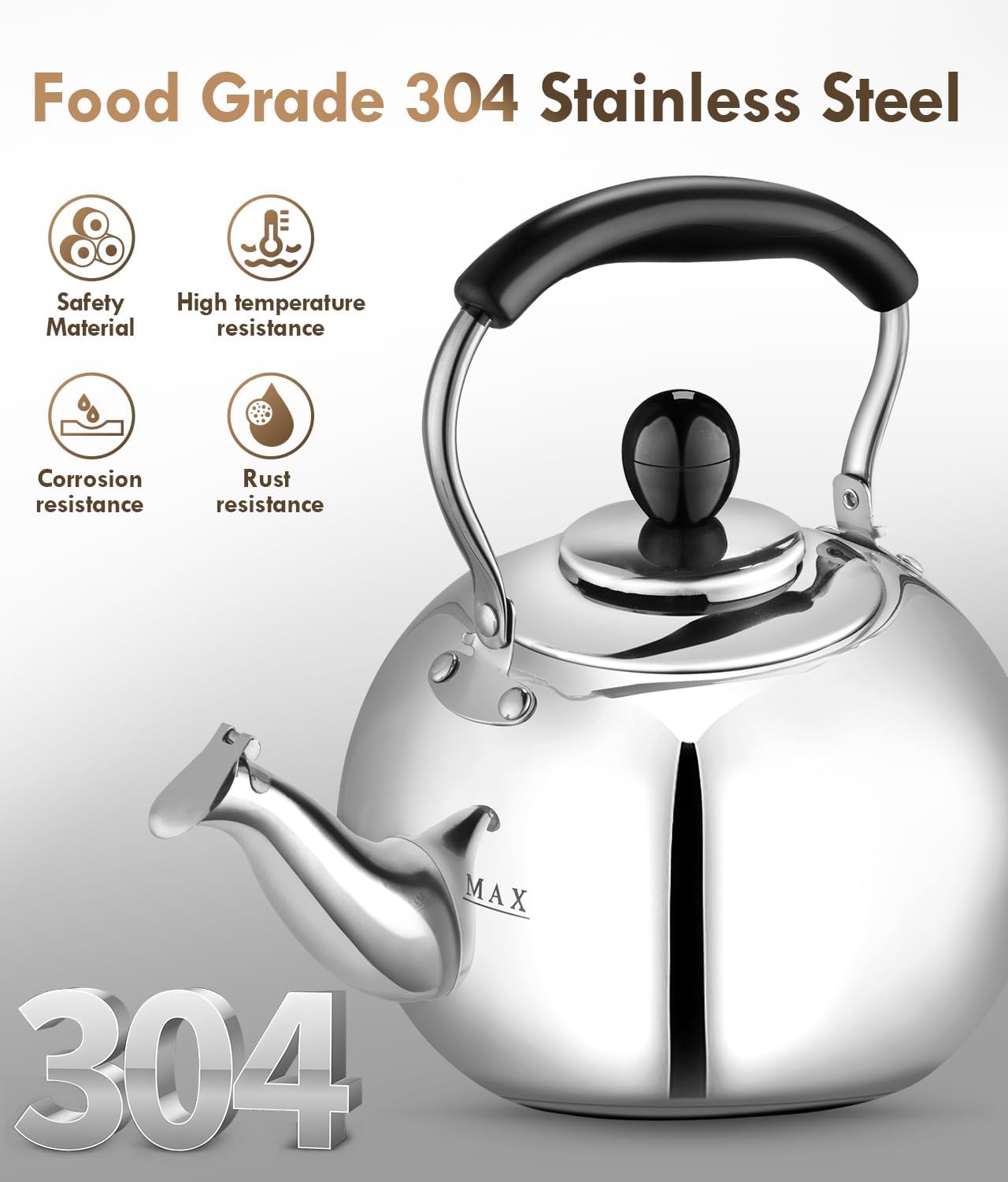 Sturdy Whistling 23 Quart Pot for Effortless Tea Brewing