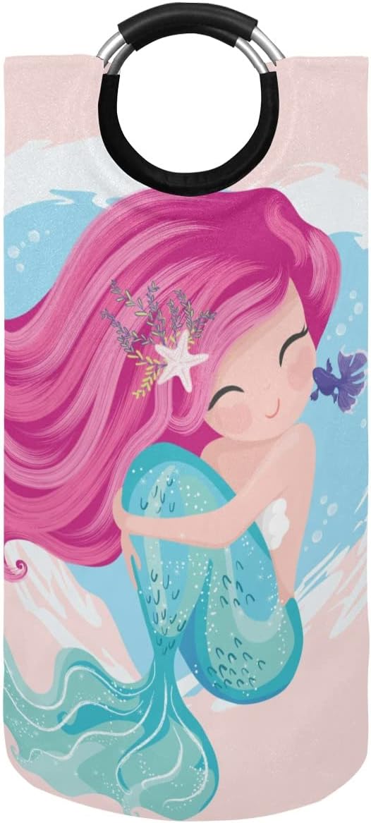 Dujiea Mermaid Collapsible Laundry Basket