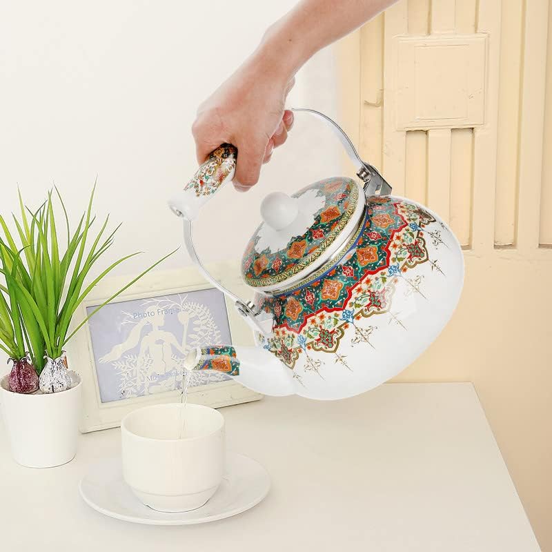 ZOOFOX Large Ceramic Teapot 26 Quart with Handle
