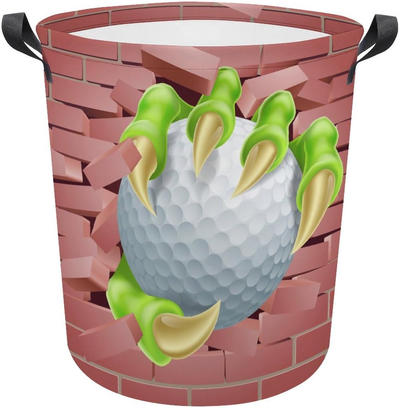 Dragon Claw Golf Ball Laundry Basket with Handles Foldable and Waterproof