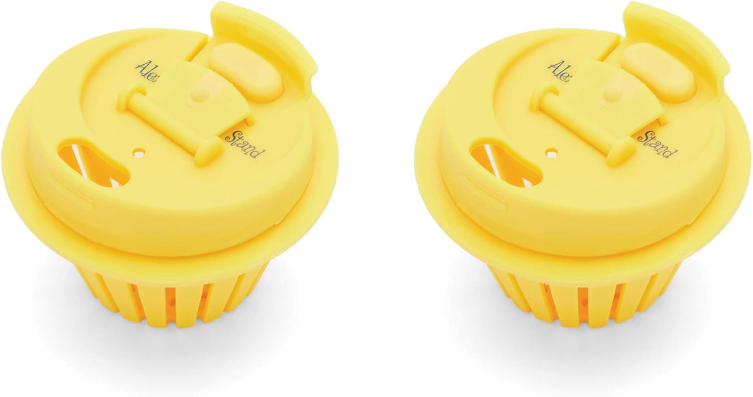 Claires Lemonade Stand Mason Jar Fruit Infuser Lid Yellow Set of 2