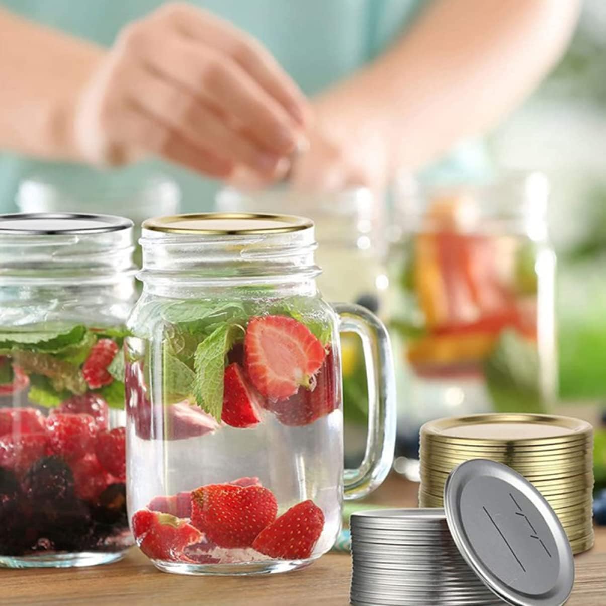 Mason Jar Lids Set of 30 for Canning Macrame and Home Use