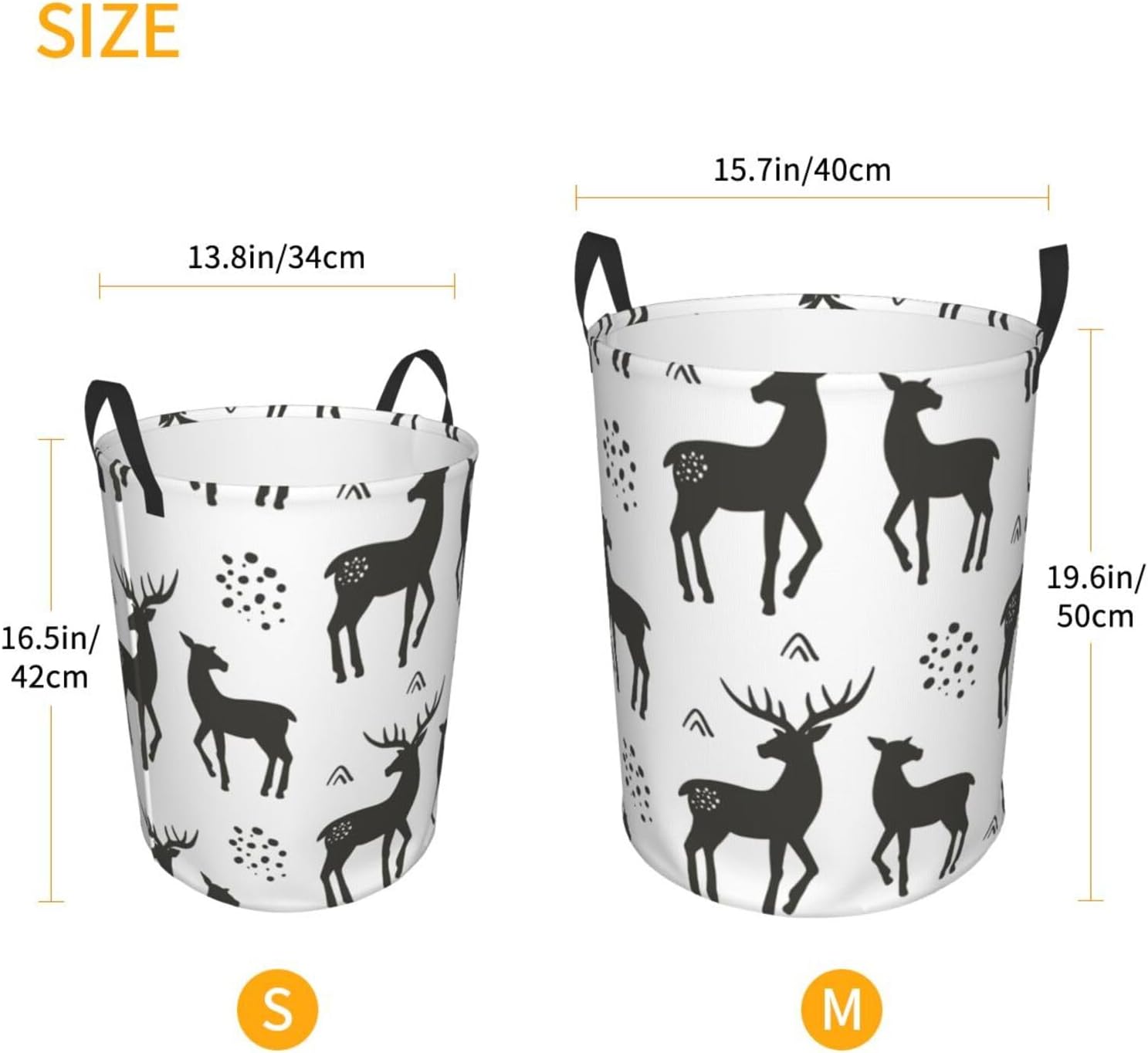 Collapsible Reindeer Laundry Basket for Home Dorm