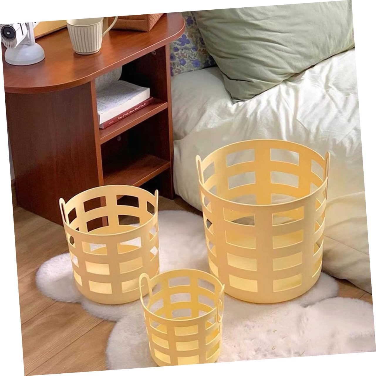 PRETYZOOM 2pcs Laundry Baskets Storage Holders 1