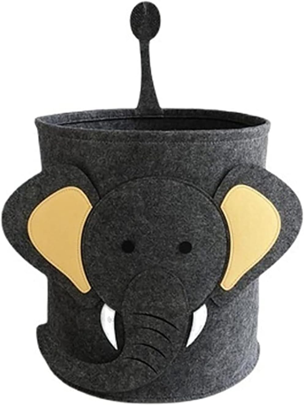 Cute Foldable Felt Laundry Basket for Kids Nursery and Home