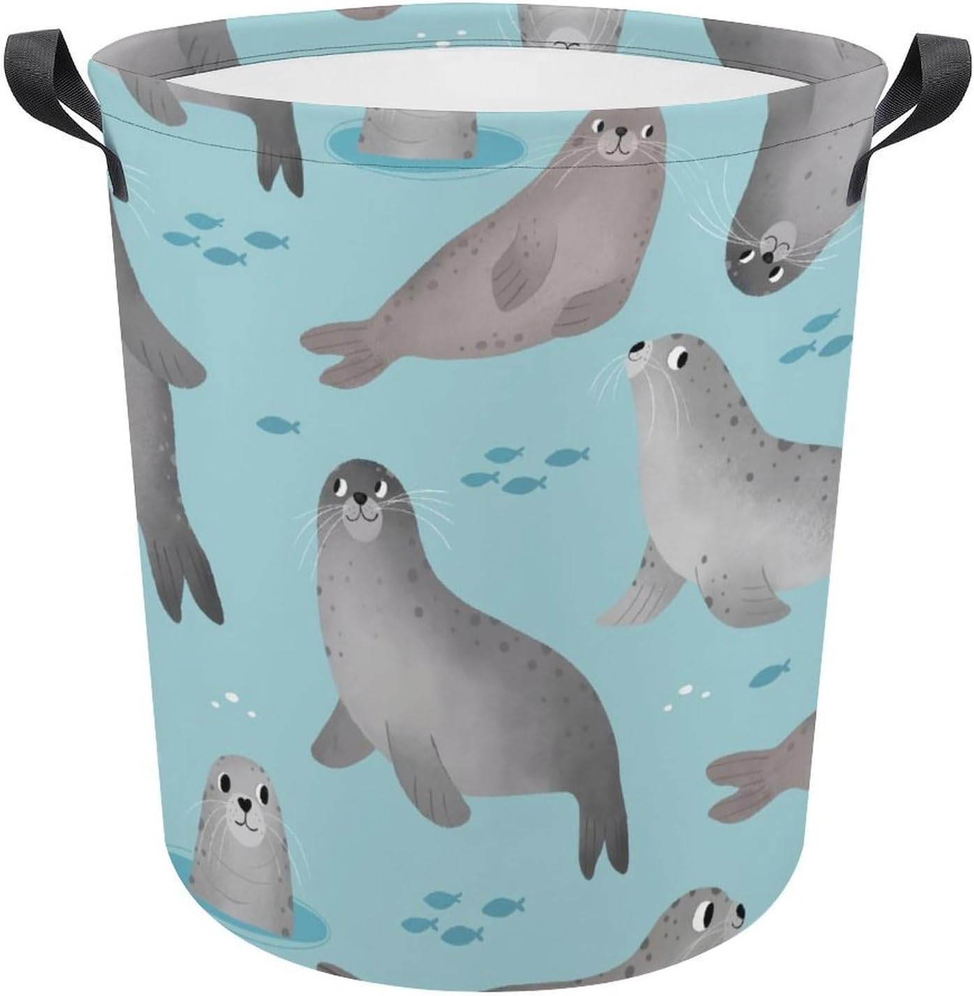 MEIKKO Cute Cartoon Laundry Hamper Waterproof Clothes Basket with Easy Carry Handles