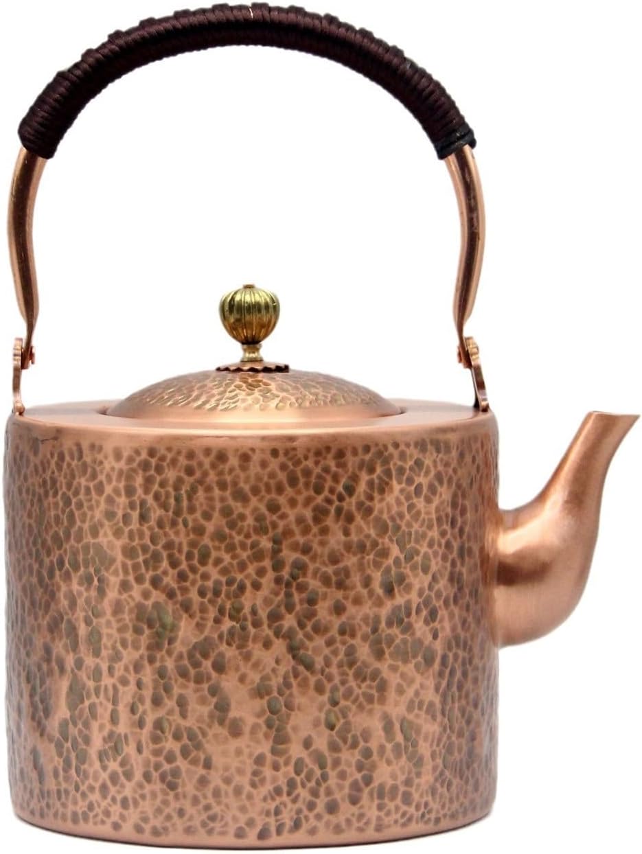 Pure Copper 676oz Tea Pot Stovetop Camping Safe Non-Magnetic Health Benefits