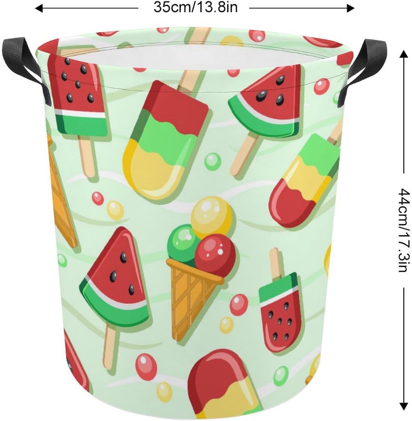 Stylish Functional Fresh Fruit Cartoon Water-Resistant Laundry Hamper for Home Travel