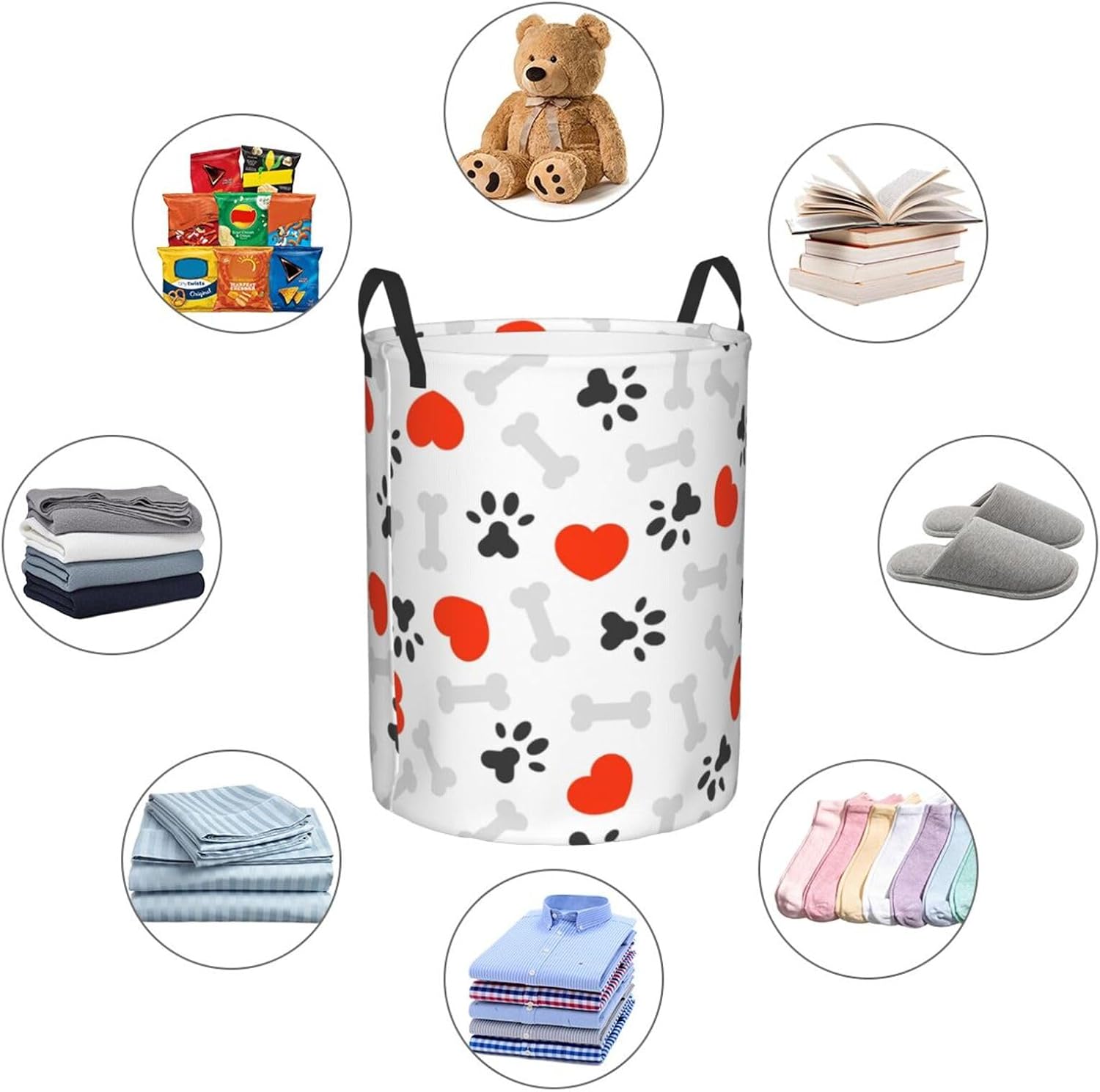 Large Collapsible Laundry Basket for Bedroom and Dorm Storage