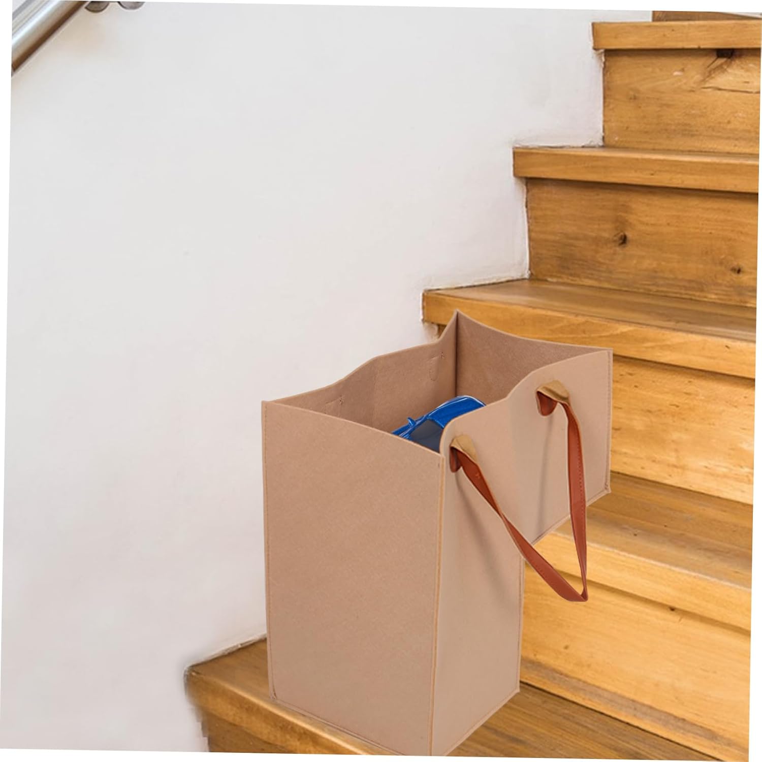 Collapsible L-Shaped Toy Storage Basket