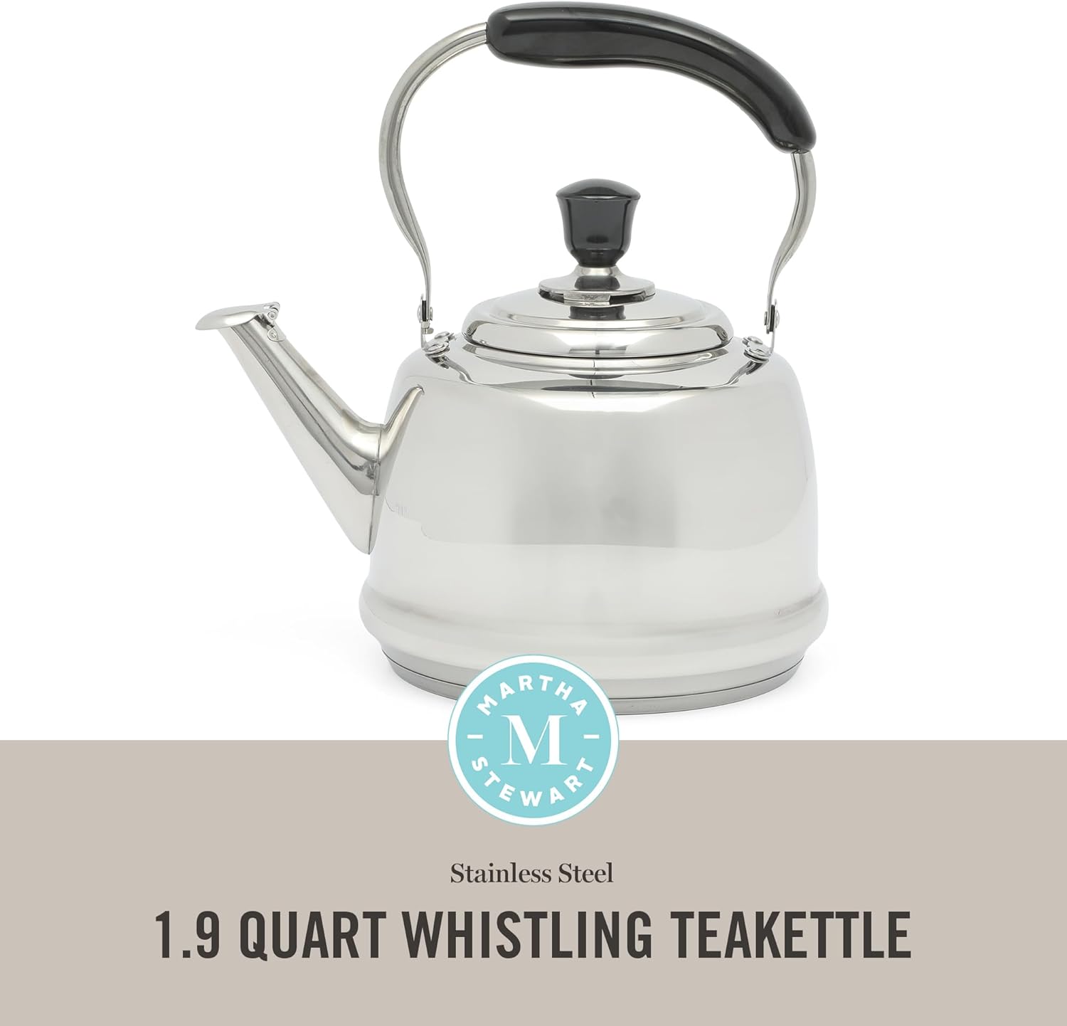 Martha Stewart KingSTRE Large 2 Qt Steam Kettle - Elegant Functional