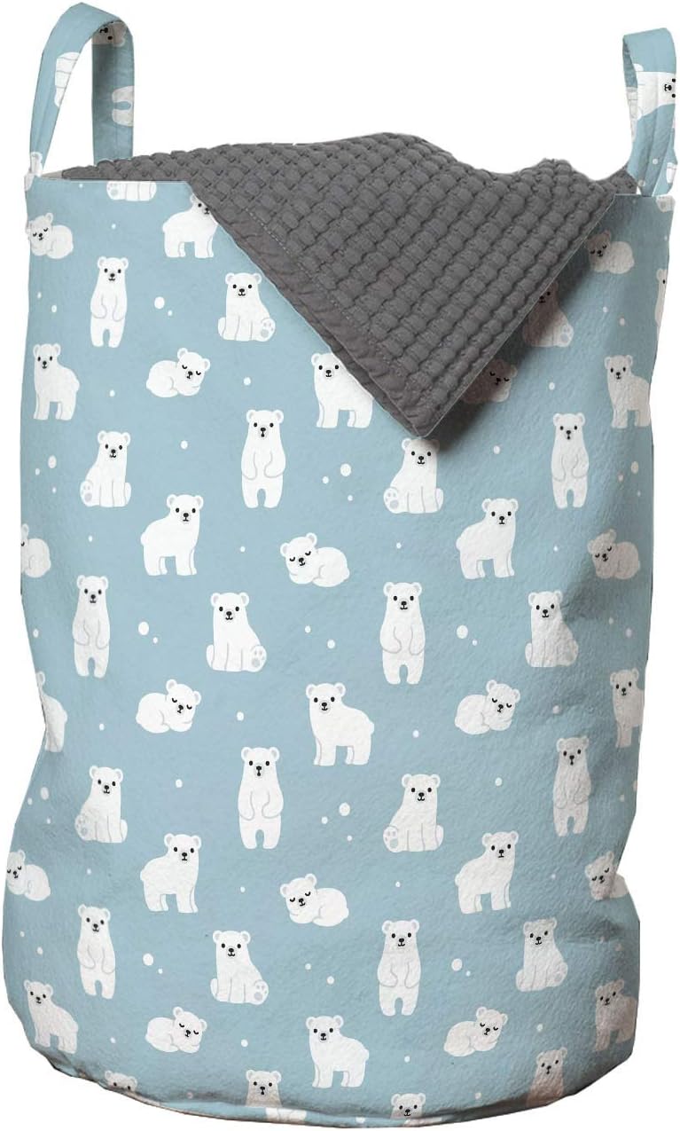 Stylish Cartoon Laundry Bag with Two Loads Capacity Durable Machine Washable