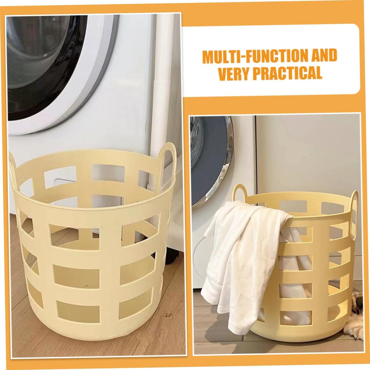 PRETYZOOM 2pcs Laundry Baskets Storage Holders 1