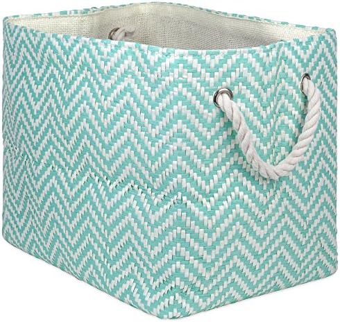 DII Chevron Woven Storage Bin