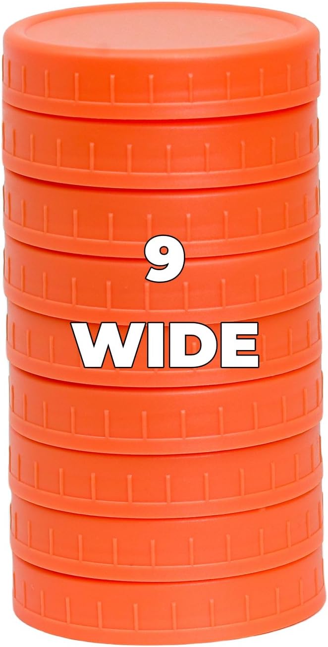 Vivid Durable Orange Mason Jar Lids