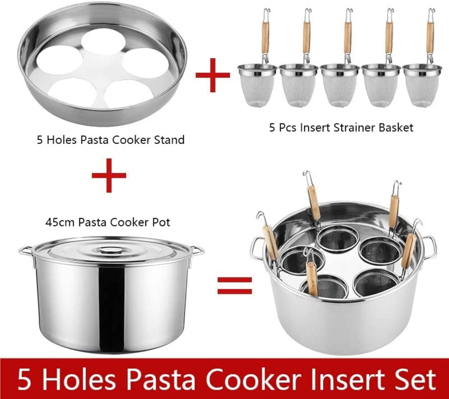 UNbit Stainless Steel Pasta Cooker Set 1