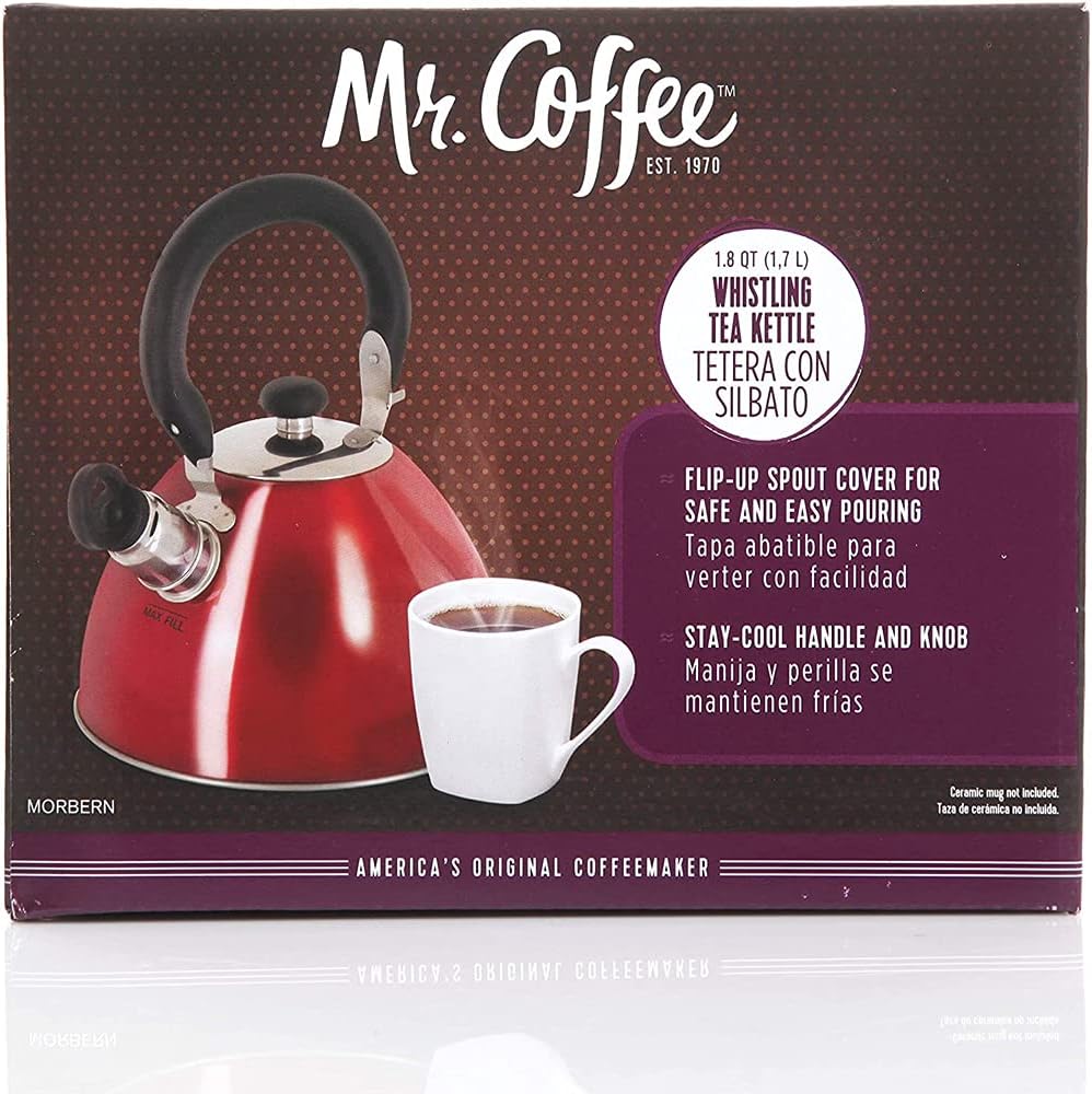Mr Coffee Morbern 18 Quart Steel Whistling Kettle
