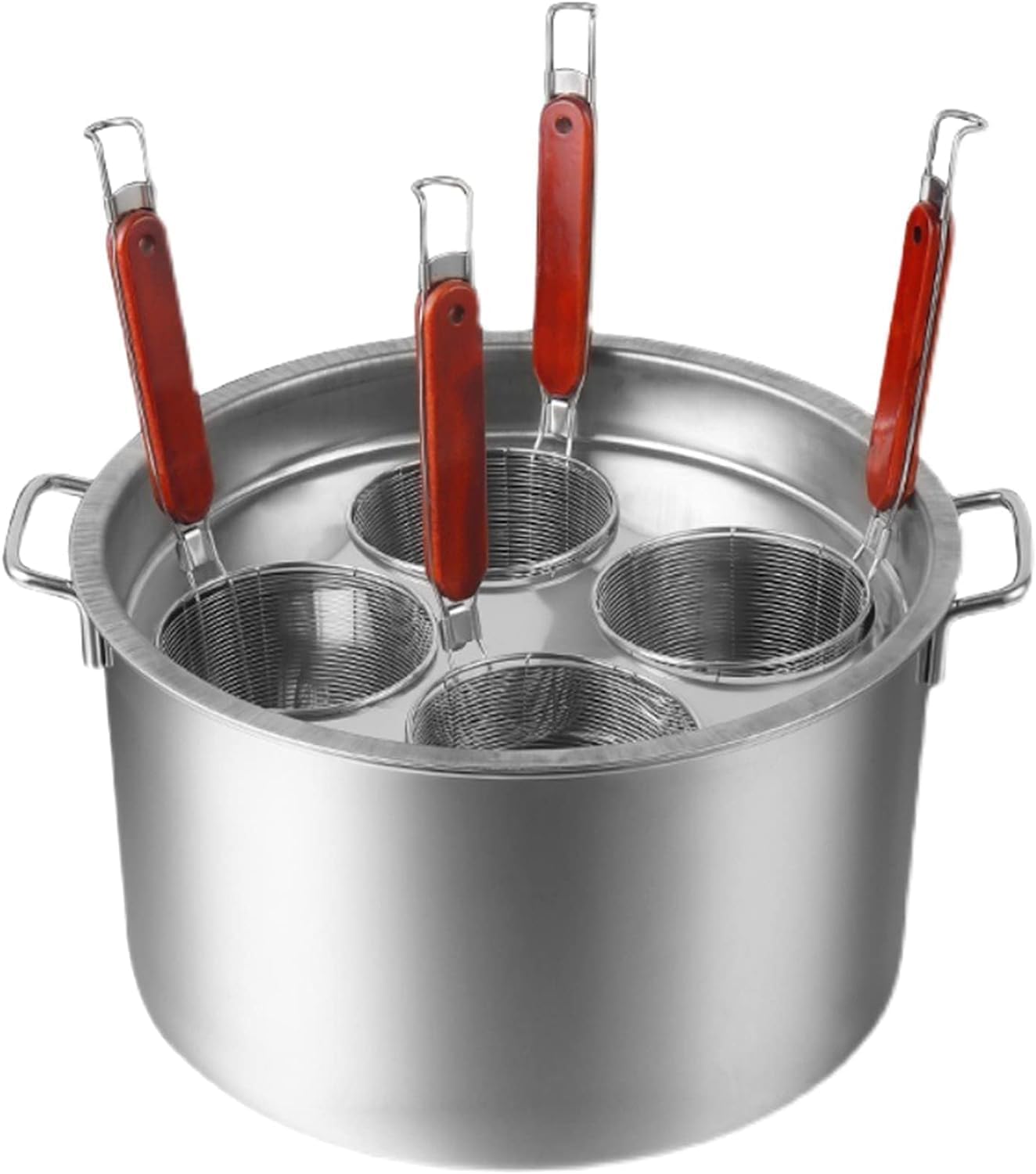 BINGWANG Pasta Pot Set 4 Hole Stainless Steel Cooking Tool with Strainer