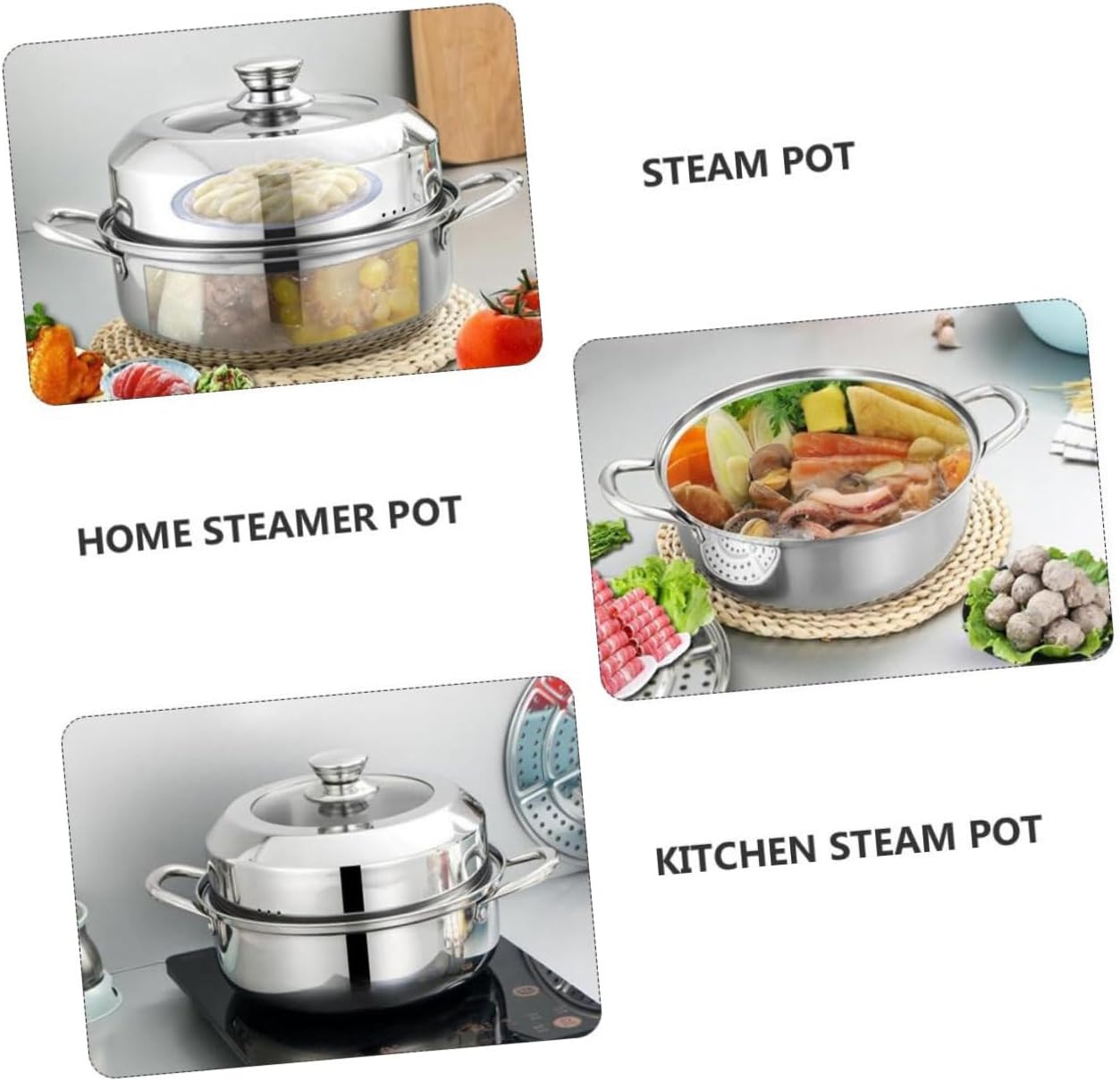 Ice-Ready Multi-Functional Stainless Steel Steamer Pot