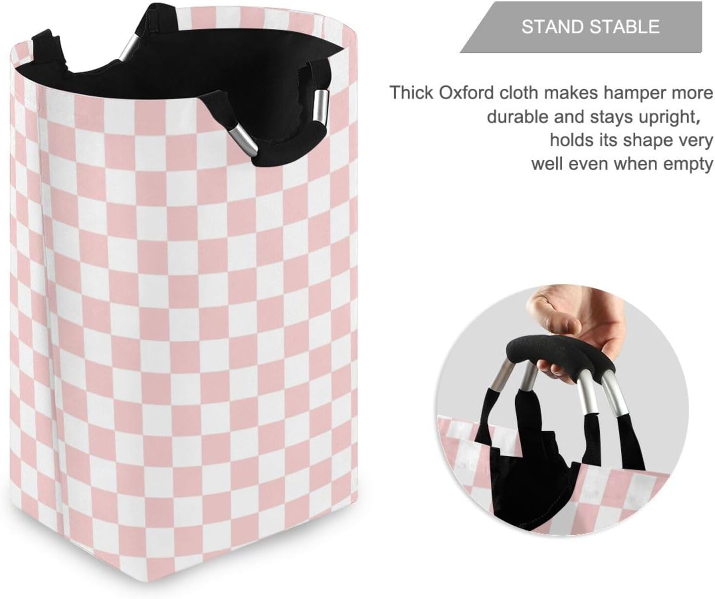 Cozy Pink Checkered Racing Baby Laundry Basket for Kids