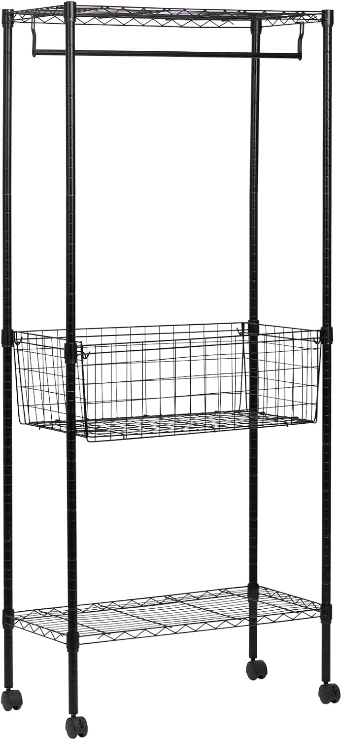 Clothes Hanger Basket Organizer