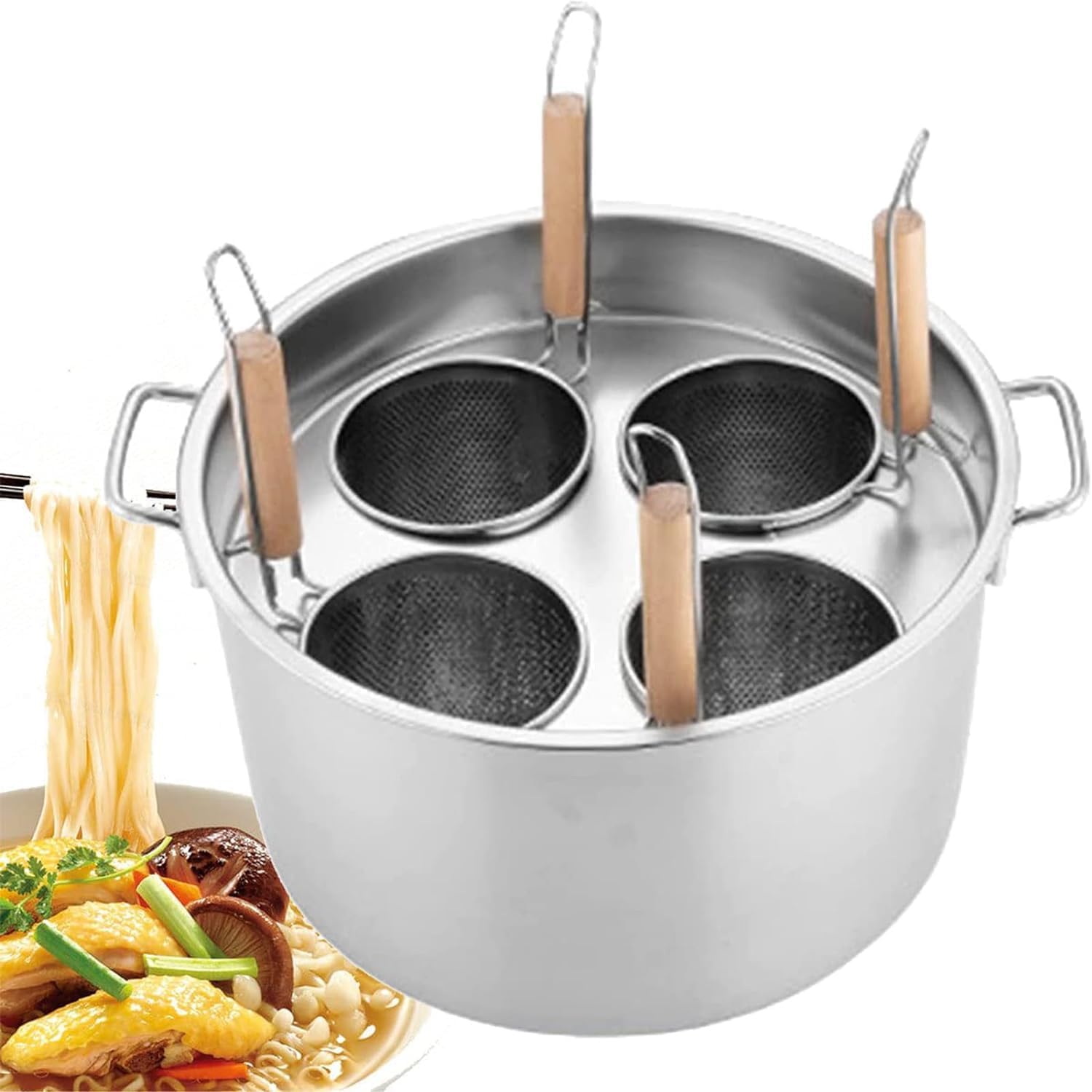 UNbit 3-5 Hole Stainless Steel Pasta Cooker Insert Set