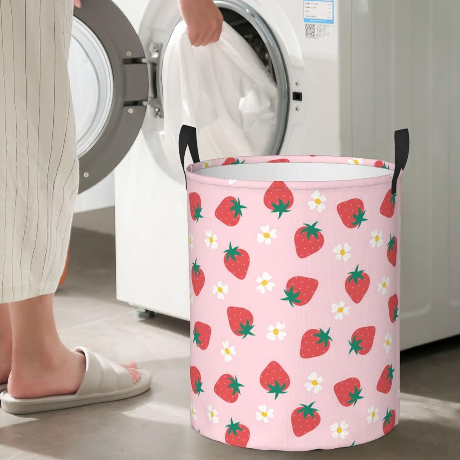 Strawberry Collapsible Laundry Hamper