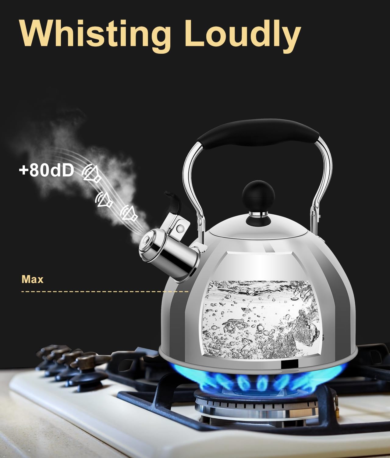 Whistling 2-Quart Stainless Steel Tea Kettle