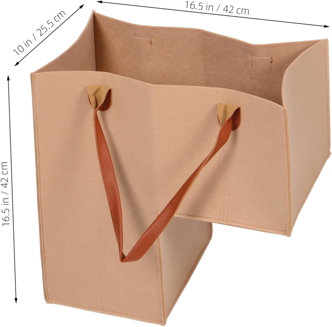 Golden Felt Folding Laundry Hamper for Stairs Efficient Clothes Organizer Basket