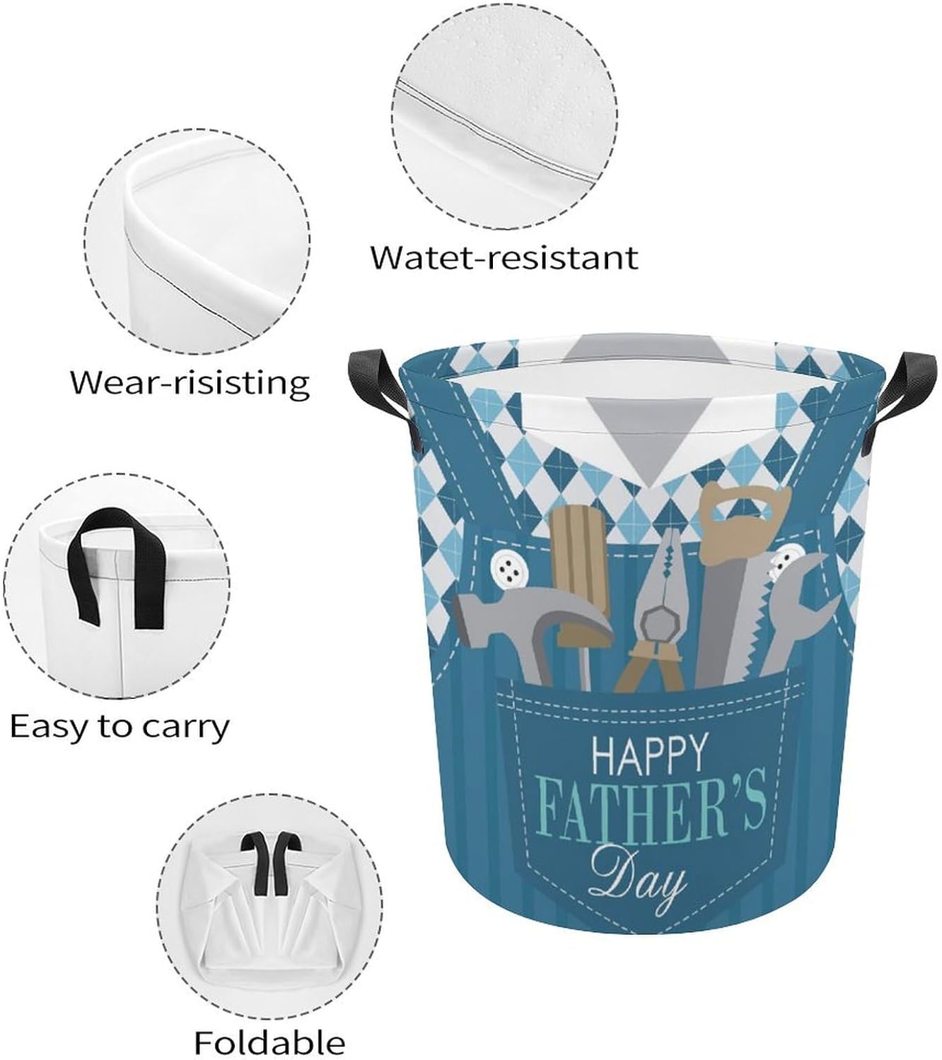 Super Fun Useful Collapsible Laundry Basket for Families Kids