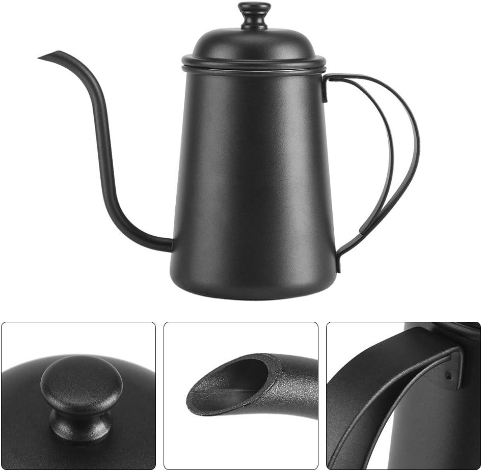 Stainless Steel Gooseneck Kettle 650ml for Coffee More
